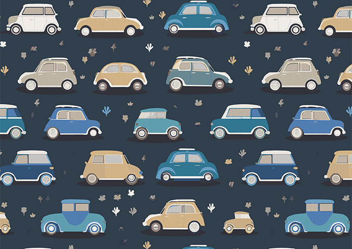 Roadtrip, Navy Blue - Motorised Roman Blind - Image 7